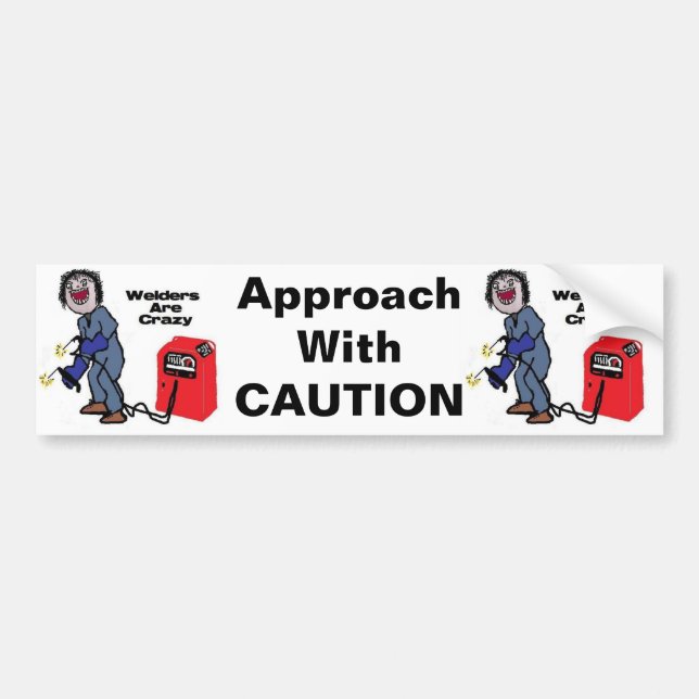 Welders är Crazy Bildekal (Framsidan)
