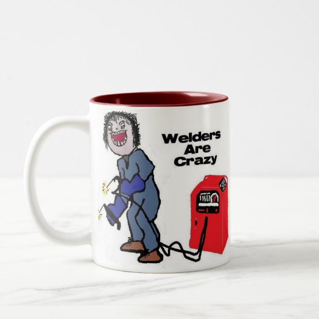 Welders är Crazy Två-Tonad Mugg (Vänster)