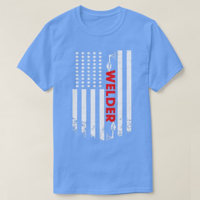 Welding American Welder Flagga (1) T Shirt (Design framsida)