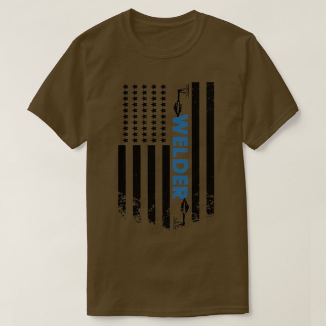 Welding American Welder Flagga (2) T Shirt (Design framsida)