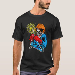 Welding Arc Welder Skeleton Skull Tig Gas Welding T Shirt