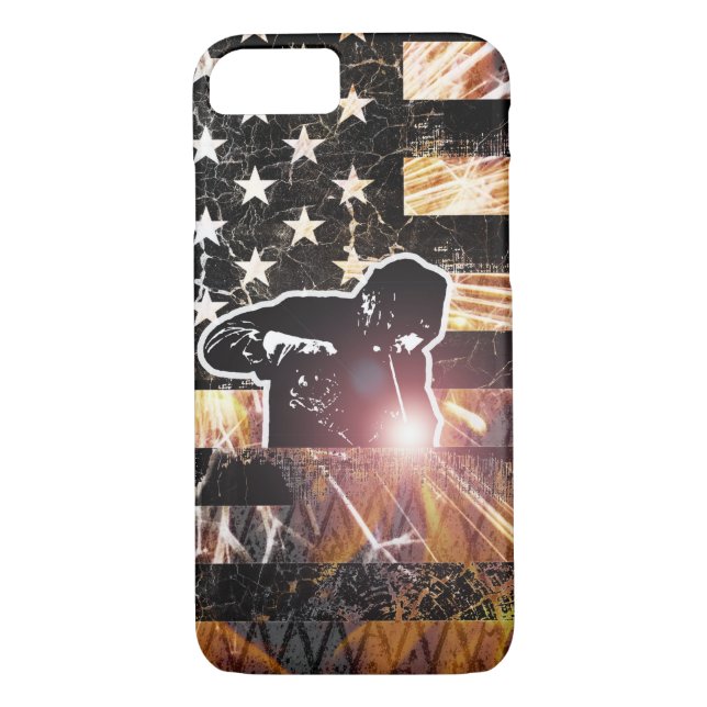Welding Flag Sparks and Flames Case-Mate iPhone Skal (Baksida)