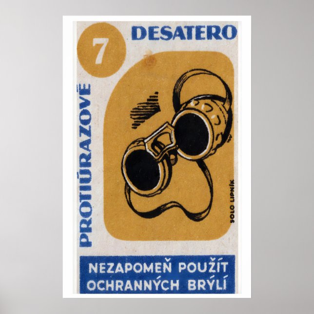 Welding Glasses - Matchbox Print - Aesthetic Wall Poster (Framsidan)