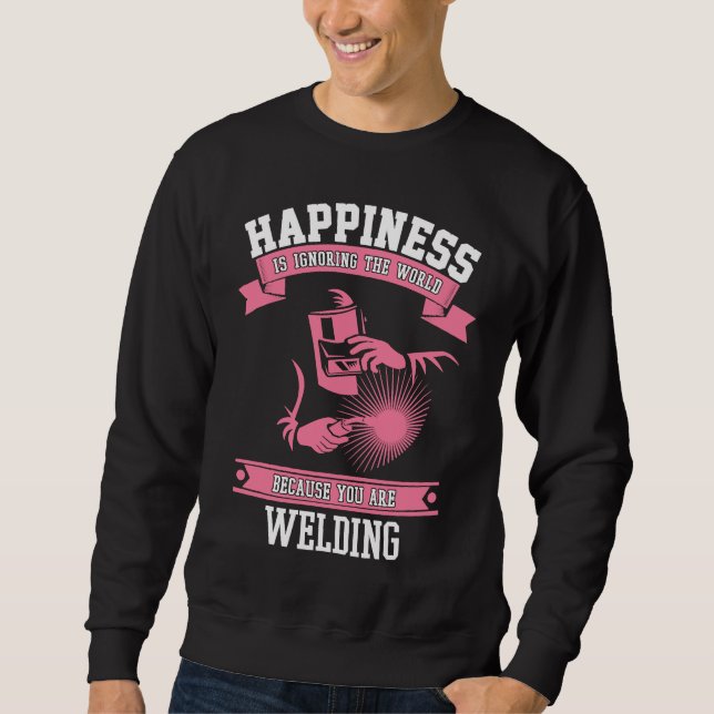 Welding Happiness   Welders Gear For Women & Girls Lång Ärmad Tröja (Framsida)