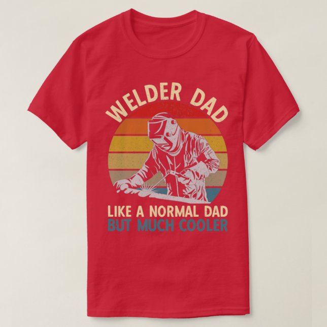 Welding Pappa Retro Welder T Shirt (Design framsida)