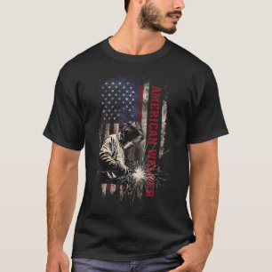 Welding Patriotic Distress USA American Flagga gif T Shirt