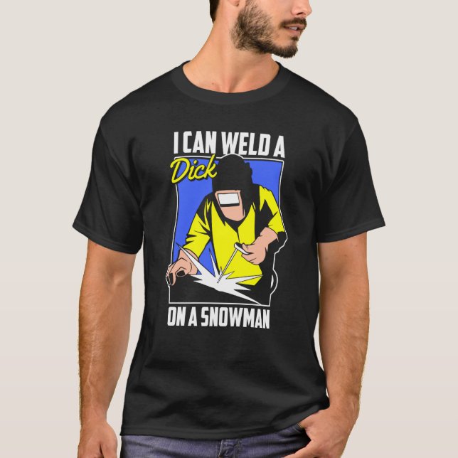 Welding Snowman  Metal Worker Welder T Shirt (Framsida)