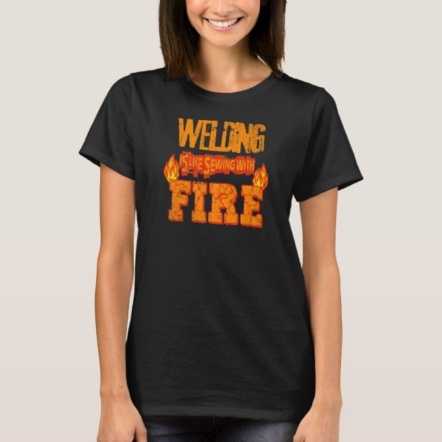 Welding Square Welding Pliers Welding Backpack Wel T Shirt (Framsida)