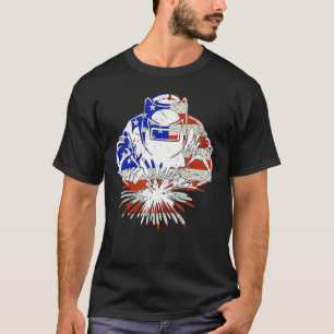 Welding Vintage American Flagga Welder T Shirt