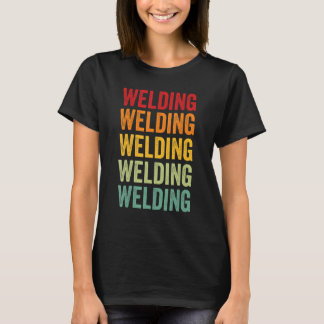 Welding Welding Hobbyist Rainbow Design T Shirt