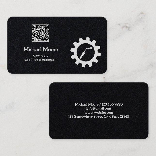 Welfare Premium Anpassningsbar QR-kod Visitkort (Fram/baksida)