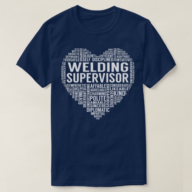 Welfare Supervisor Heart T Shirt (Design framsida)