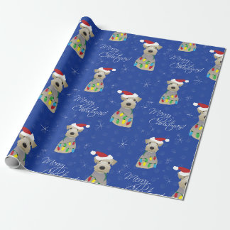 Welfare Terrier Tass avtryck Blue jul Presentpapper