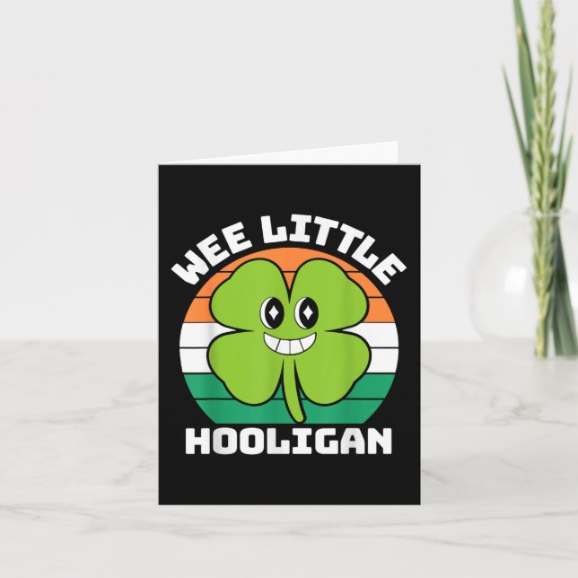 WeLittle Hooligan Funny St patricks day Småbarn Kort (Framsida)