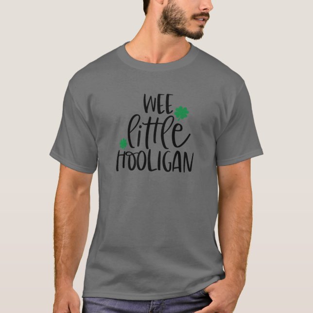 WeLittle Hooligan Irish Lucky Shamrock St Patric T Shirt (Framsida)