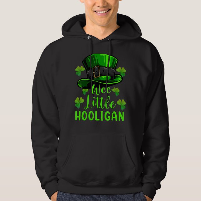 WeLittle Hooligan St patricks day Lucky Klöver Hoodie (Framsida)