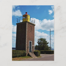 Welkom thuis, vuurtoren Willemstad Nederland. Vykort