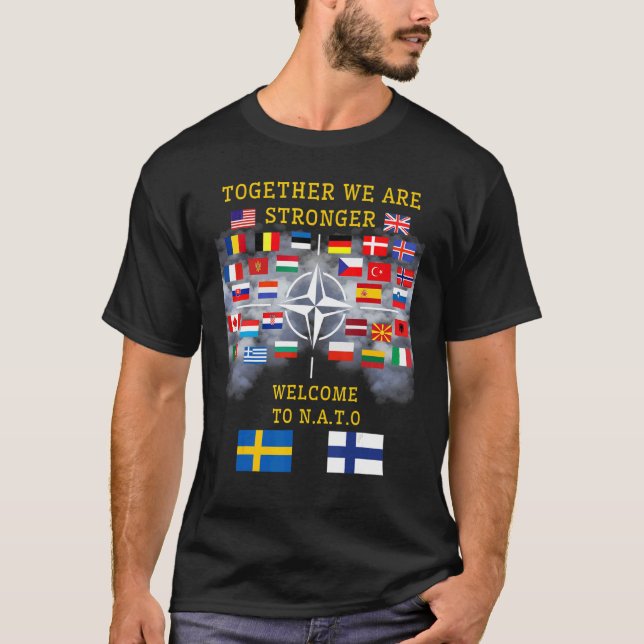 Welkome-Sverigen och Finland i Nato är vi tillsamm T Shirt (Framsida)