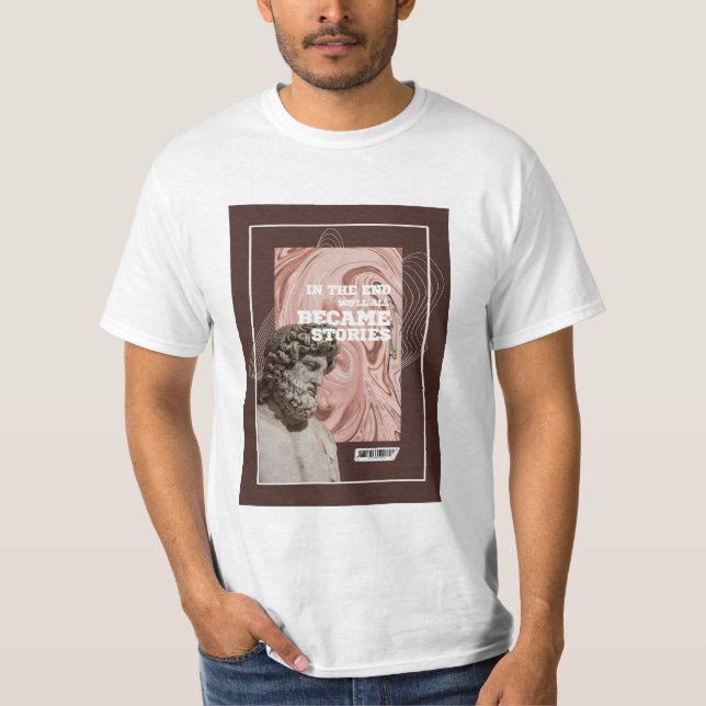 We'll All Become Stories Typography T-shirt  (Framsida)
