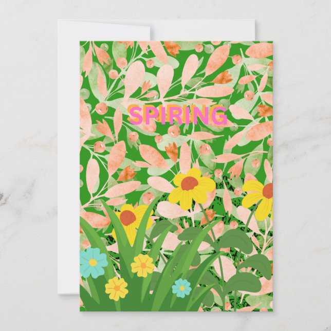 WELL COME SPRING. JULKORT (Framsida)