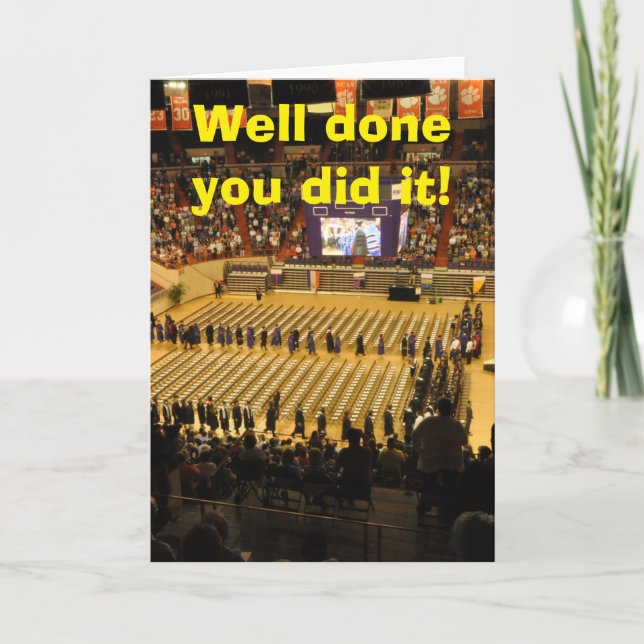 Well done you did it. kort (Framsida)