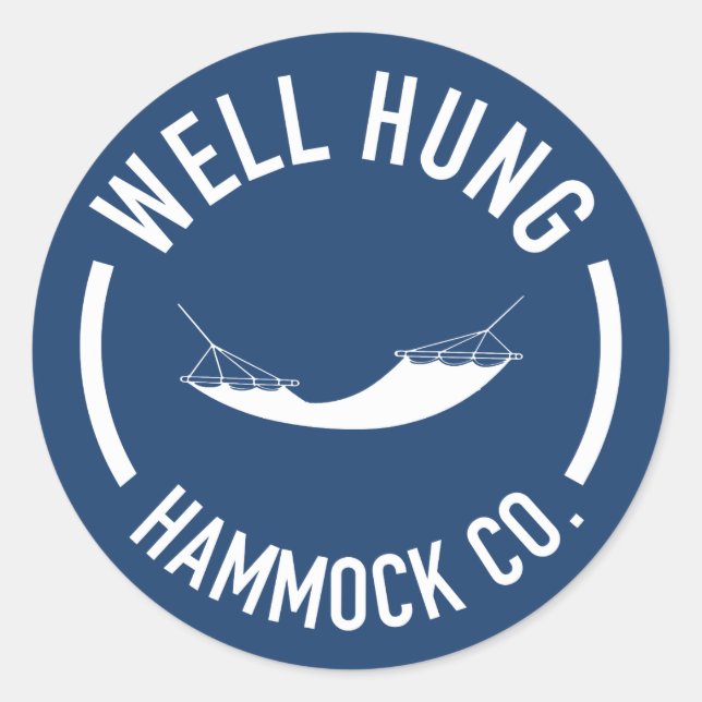 well Hung Hammock Company Runt Klistermärke (Framsida)