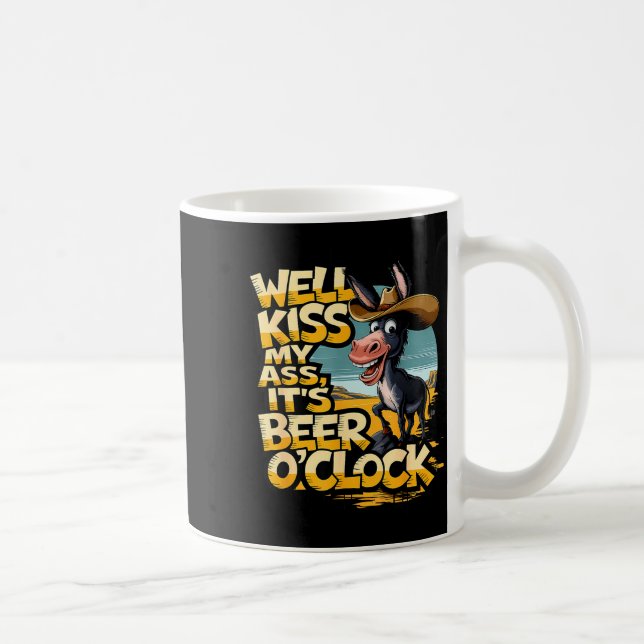 Well Kiss My It's Beer O' Clock Drinking Beer  Kaffemugg (Höger)