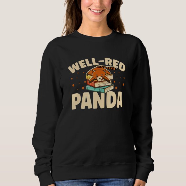 Well Red Panda Zookeeper Zoogoer Wildlife Bookworm T Shirt (Framsida)