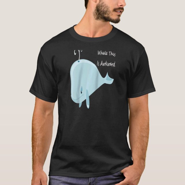 Well This Is Awkward  Whale This Is Awkward Raglan T Shirt (Framsida)