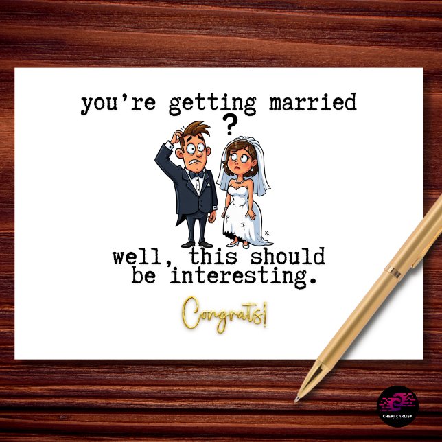 Well This Should Be Interesting Funny Engagement Kort (Love is in the air. So is a little curiosity about how this plays out.)