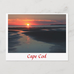 Wellavy Bay sunset, Cape Cod Vykort