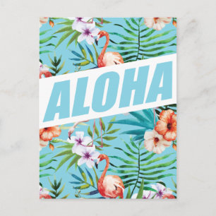Wellcoda Aloha Summer Flamingo Helgdag Vykort