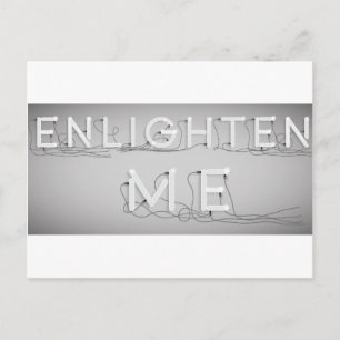 Wellcoda Enlighten Me Electric Bulb Lamp Vykort