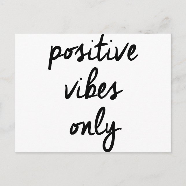 Wellcoda Positive Vibes Only UK Positivity Vykort (Framsida)