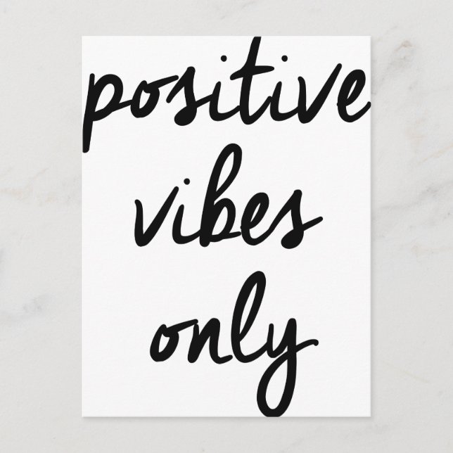 Wellcoda Positive Vibes Only UK Positivity Vykort (Framsida)
