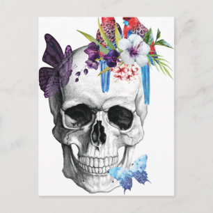 Wellcoda Skull Dödsfallsparadise Bad Tropical Vykort
