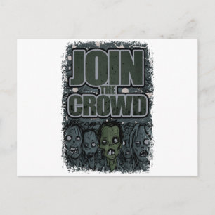Wellcoda Zombie Monster Crowd Dead Scary Vykort