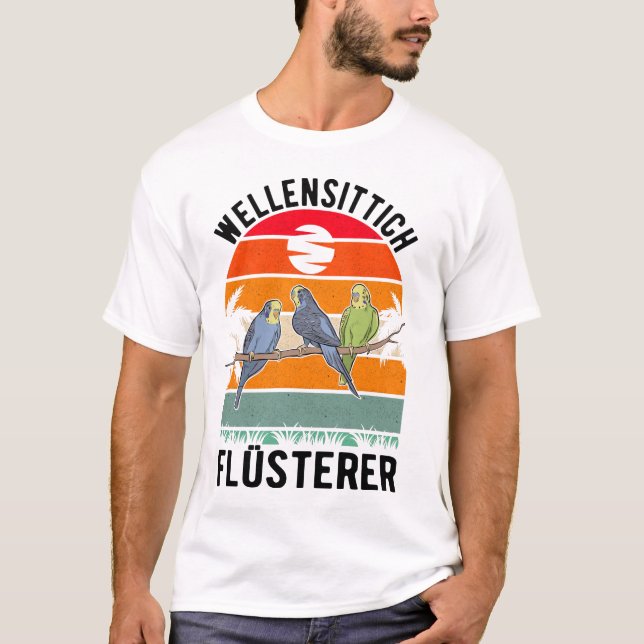 Wellensittich Flüsterer Nymphensittich Sittich T Shirt (Framsida)