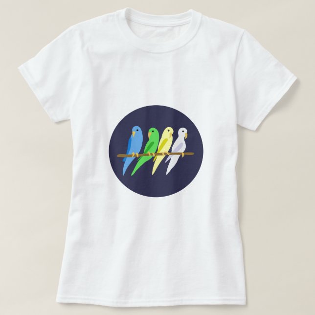 Wellensittiche T Shirt (Design framsida)
