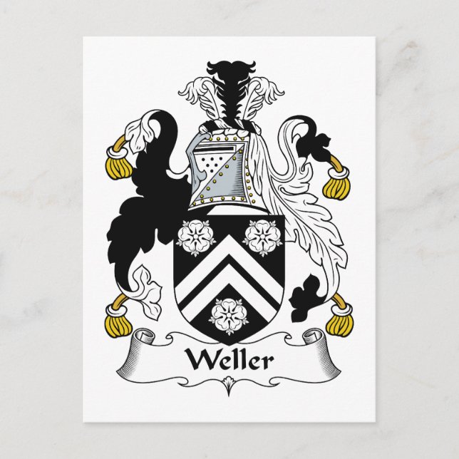 Weller Family Crest Vykort (Framsida)