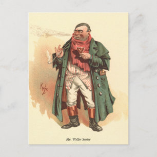 Weller Senior, Kyd, Dickens Pickwick  Vykort
