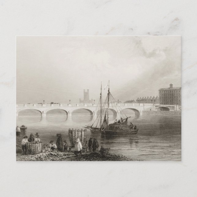 Wellesley Bridge, Limerick, Irland Vykort (Framsida)