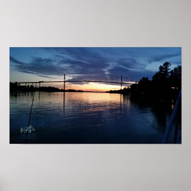 Wellesley Island Bridge Sunset Poster (Framsidan)
