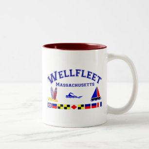 Wellfleet MORSOR signalerar flaggor Två-Tonad Mugg