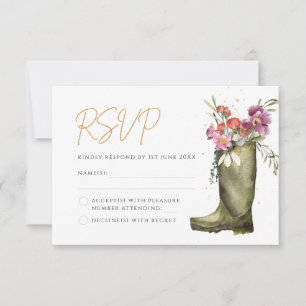 Wellington Boot Blommigt OSA Kort