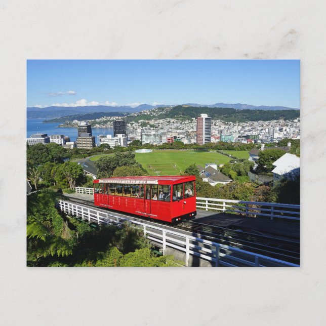 Wellington Cable Car, Nya Zeeland Vykort (Framsida)