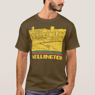 Wellington City New Zealand Gift Silhouette Skylin T Shirt