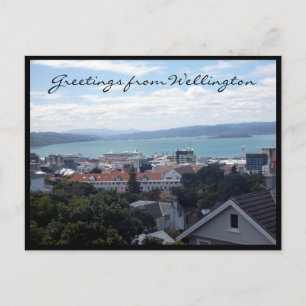 Wellington Harbor hälsning Vykort