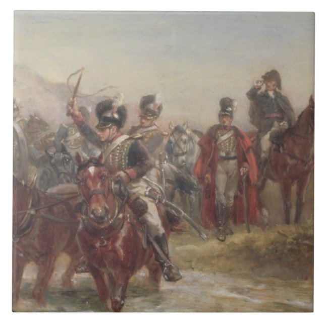 Wellington i Spanien (olja på panel) (para av Kakelplatta (Framsidan)