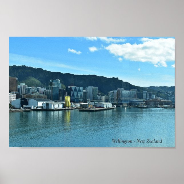 Wellington - New Zealand City Skyline Poster (Framsidan)